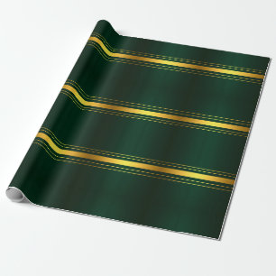 Papier Cadeau Gamme de textiles de luxe tendance Green Gold