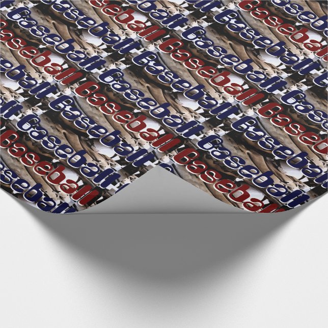 Papier Cadeau Gant de baseball et graphismes de balle (Coin)