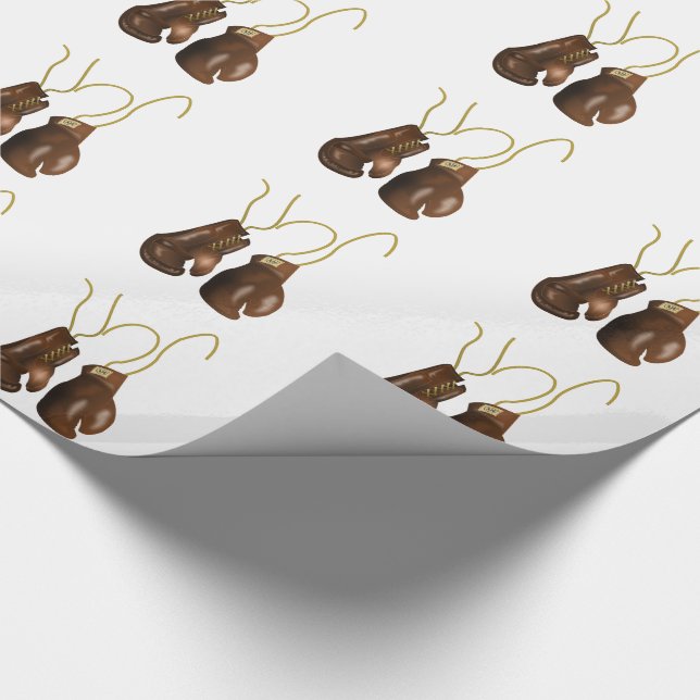 Papier Cadeau Gants de boxe réalistes (Coin)