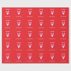 Papier Cadeau garçon d'honneur ajoutez nom année chemise cravate