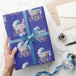 Papier Cadeau Garçon oh Garçon Blue Berceau 