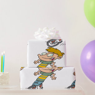 Papier Cadeau Garçon Sur Un Monocycle