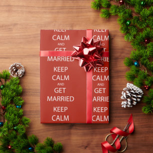 Papier Cadeau GARDE vintage CALME SE MARIER
