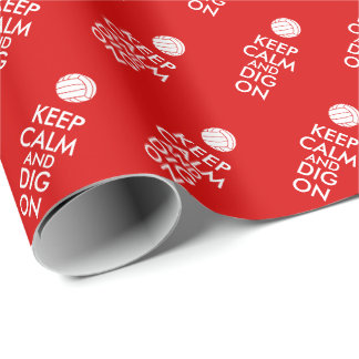 Papier Cadeau Gardez le calme et creusez sur des amants de