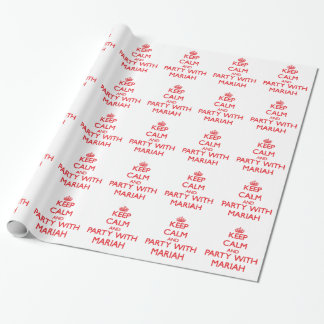 Papier Cadeau Gardez le calme et la partie avec Mariah