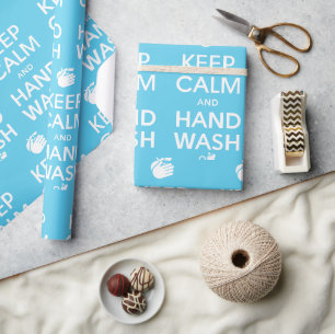 Papier Cadeau Gardez Le Calme Et Lavez-Vous La Main - Hygiène, G