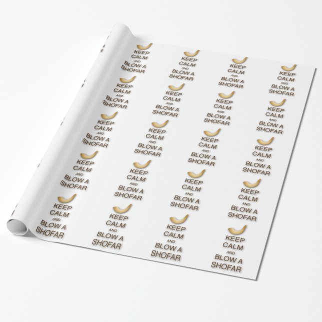 Papier Cadeau Gardez le calme et soufflez un papier d'emballage (Déroulé)