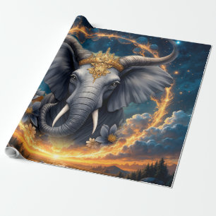 Papier Cadeau Gardien Couronné de la Porte Céleste l'éléphant