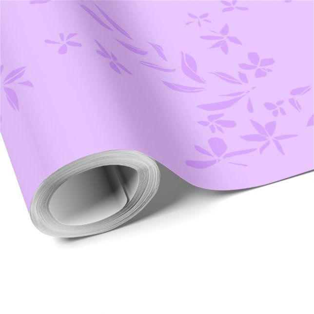 Papier Cadeau Garlands Lilac (Coin rond)