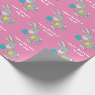Papier Cadeau Garnies de pickleball sucrées avec nom personnalis