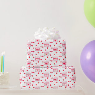 Papier Cadeau Gâteau d'anniversaire pour la Saint-Valentin