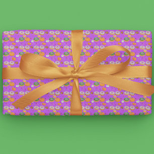 Papier Cadeau Gâteau donut-licieux en aquarelle Joy Halloween Ca