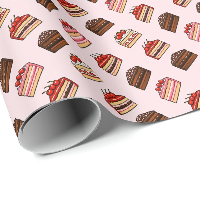 Papier Cadeau Gâteaux (Coin rond)