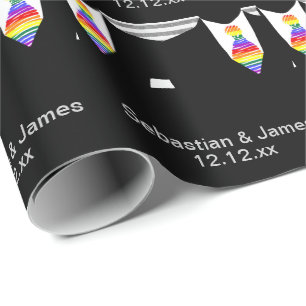 Papier Cadeau Gay pride dans Cravate Mariage