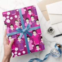 Geishas orientaux en kimono traditionnel