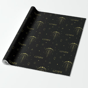 Papier Cadeau Gemini zodiaque horoscope étoile dégradé