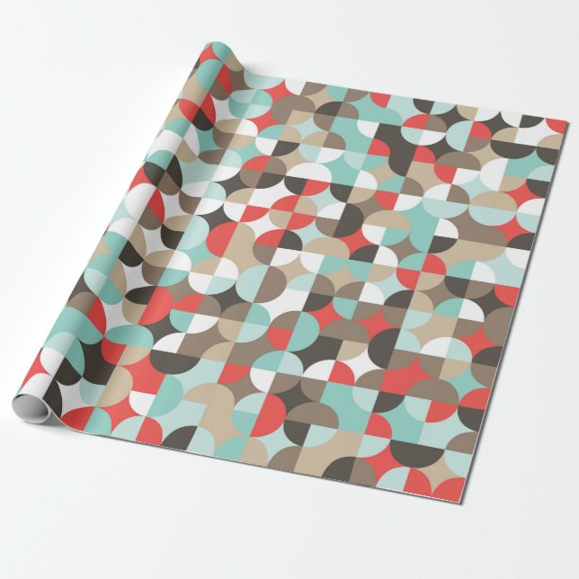 Papier Cadeau Geometric pattern. Mosaic colorful background of g (Déroulé)
