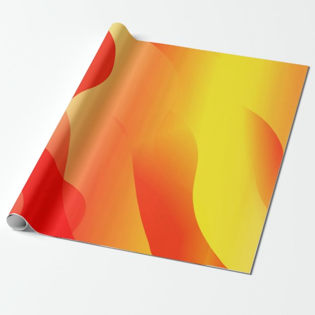 Papier Cadeau Geometric Wave Shape with Gradient Blurred Abstrac (Déroulé)