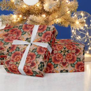 Papier Cadeau Géométrique en fleur du désert