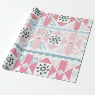 Papier cadeau géométrique pastel