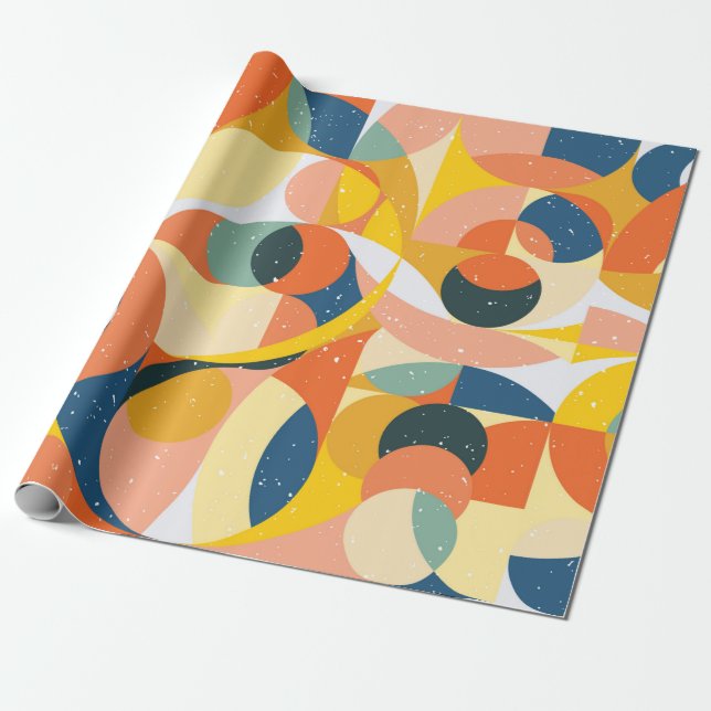 Papier Cadeau Geometry minimalistic artwork pattern with simple  (Déroulé)