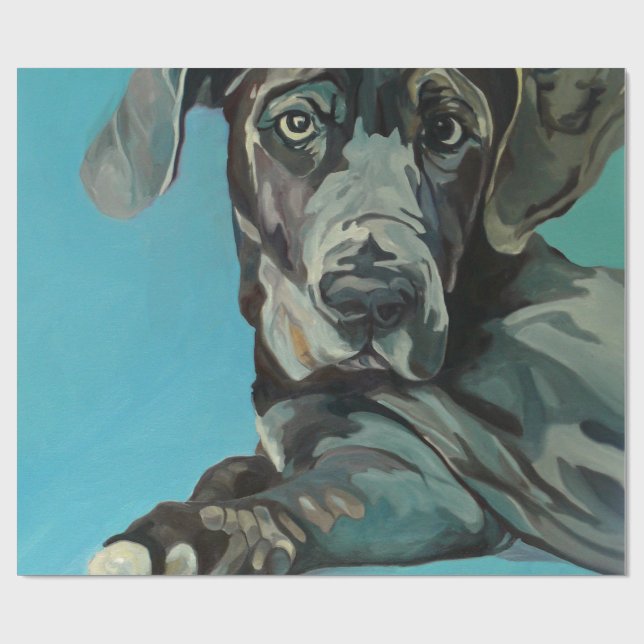 Papier Cadeau George le papier d'emballage de great dane (Plat)