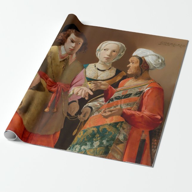 Papier Cadeau Georges de la Tour - Le caisson Fortune (Déroulé)
