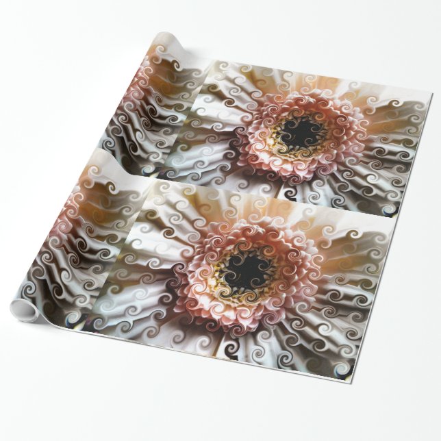 PAPIER CADEAU GERBERA DAISY (Déroulé)