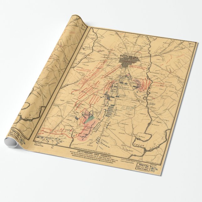 Papier Cadeau Gettysburg et troupe de proximité place le 3 (Déroulé)