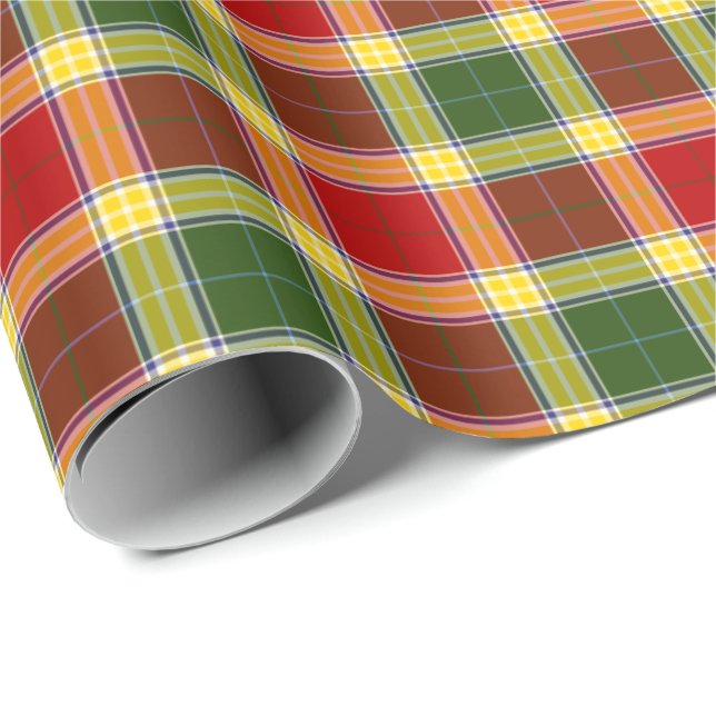 Papier Cadeau Gibbs Clan Tartan (Coin rond)