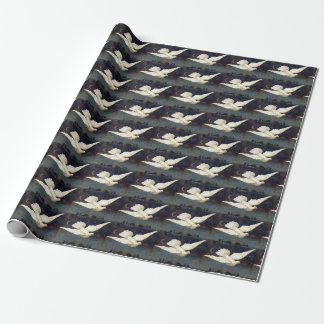 Papier Cadeau Giftwrap :  Colombe la nuit