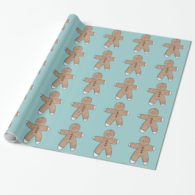 Papier Cadeau Gingerbread Cuties (Déroulé)
