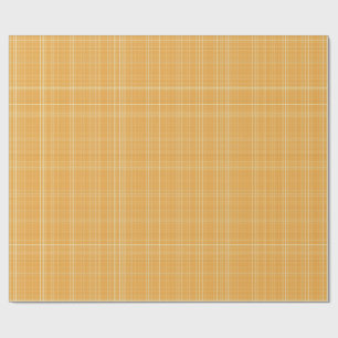 Papier Cadeau Gingham à carreaux dorés subtils