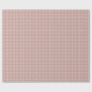 Papier Cadeau Gingham Rouge Cerise