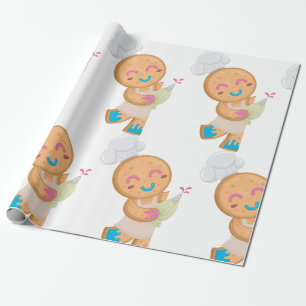 Papier Cadeau Gingpain homme chef