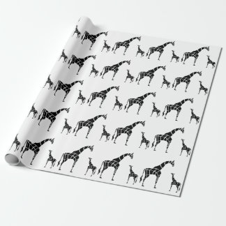 Papier Cadeau Girafe avec le veau