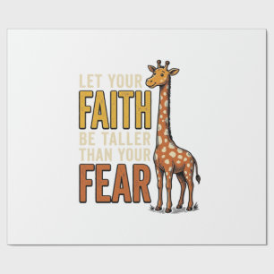 Papier Cadeau Girafe La Foi Sur La Peur Chemise Chrétienne Vinta