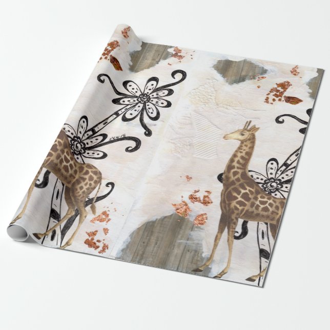 Papier Cadeau Girafe super (Déroulé)