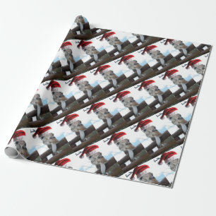 Papier Cadeau Girafe-Tongue-Père Noël