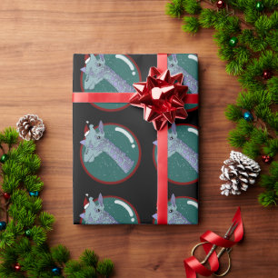 Papier Cadeau Giraffe de Noël