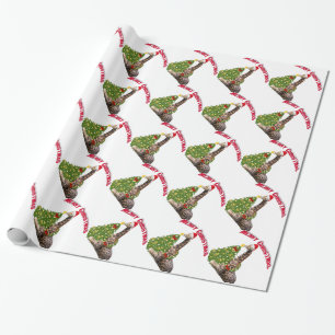 Papier Cadeau Giraffe de Noël