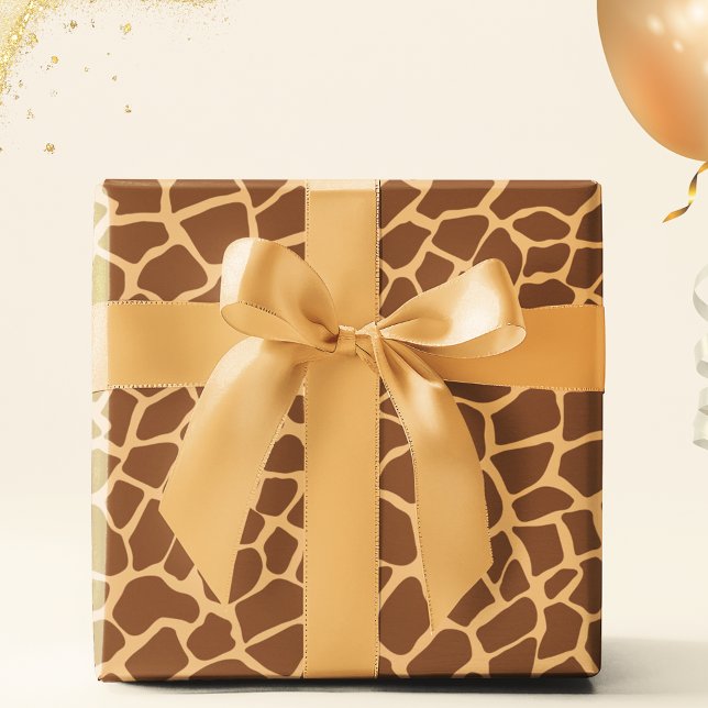 Papier Cadeau Giraffe Poster de animal Safari Vie sauvage (Créateur téléchargé)