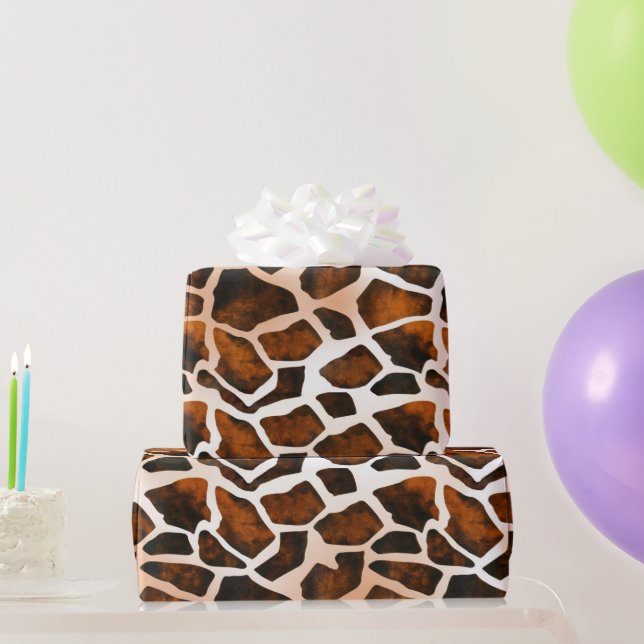 Papier Cadeau Giraffe Skin Pattern Wrapping Paper (Cadeaux de fête)
