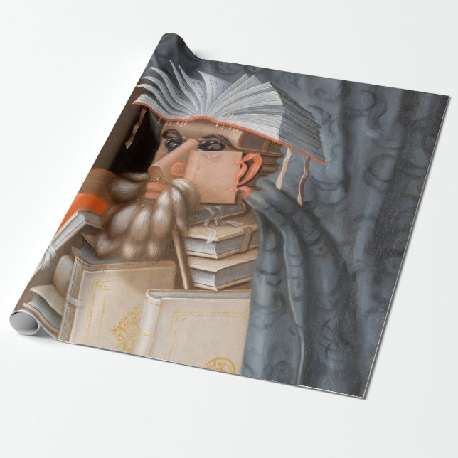 Papier Cadeau Giuseppe Arcimboldo - Le Bibliothécaire (Déroulé)