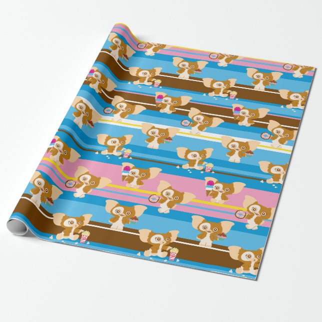 Papier Cadeau Gizmo | Motif comique mignon (Déroulé)