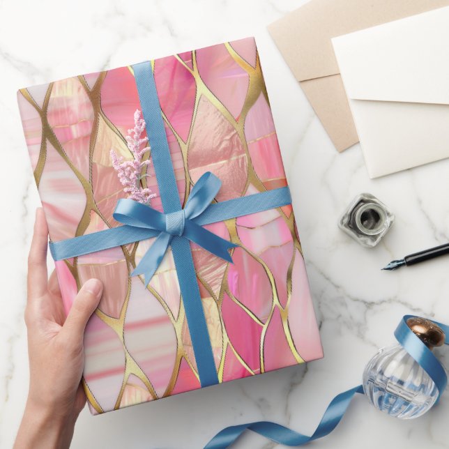 Papier Cadeau Glam Gold Glitzy rose (Cadeaux)