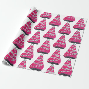 Papier Cadeau Glam Pink sapin de Noël