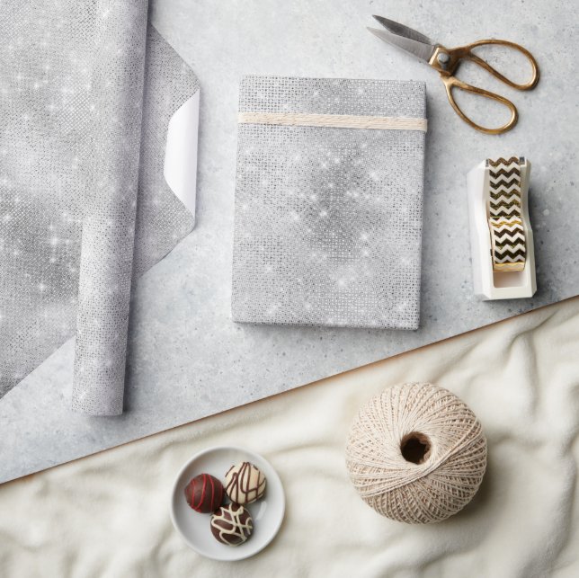 Papier Cadeau Glam Silver Sparkle (Artisanat)