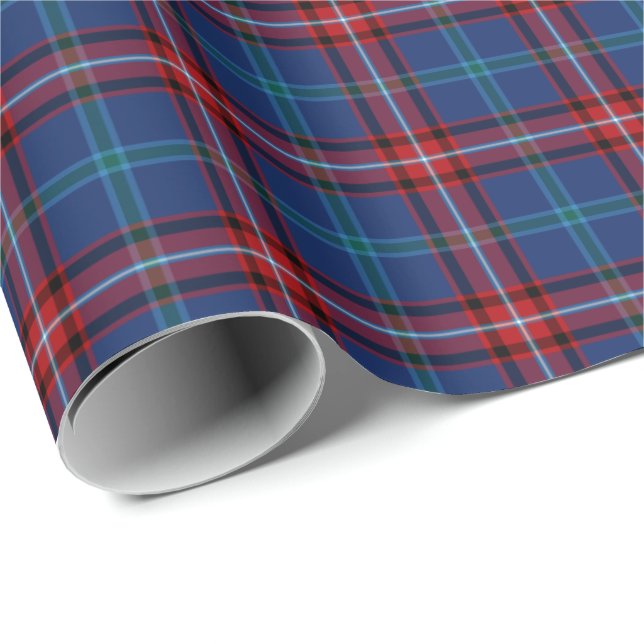 Papier Cadeau Glenn Clan Tartan Irish Plaid Motif (Coin rond)