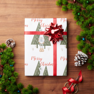 Papier Cadeau Gnome de Noël fantaisiste Joyeux Noël